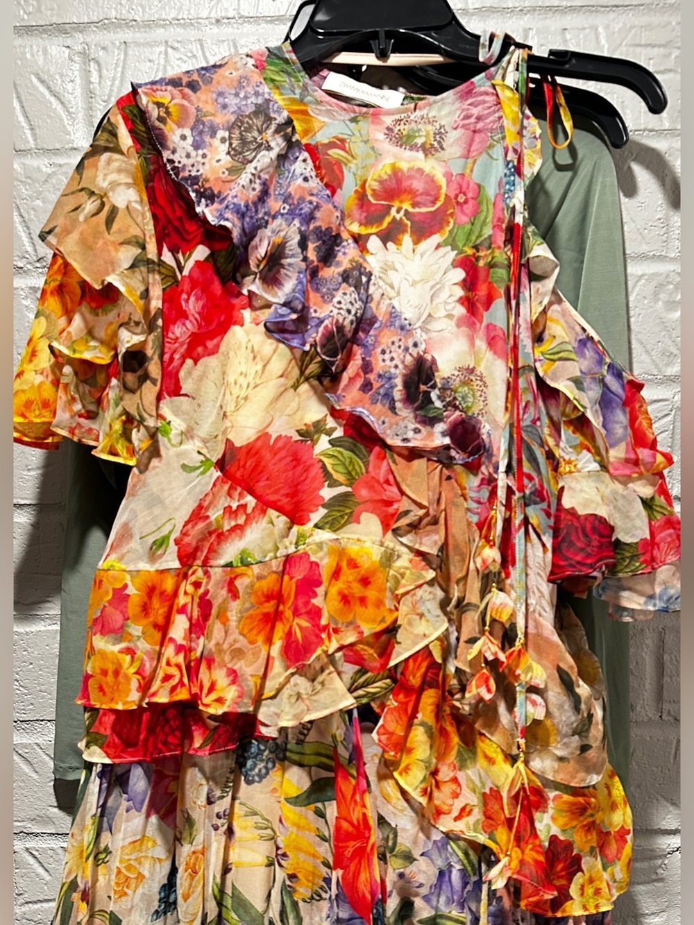 Zimmerman Wonderland Flounce Floral Tiered Dress Size 0p - Picture 8 of 12